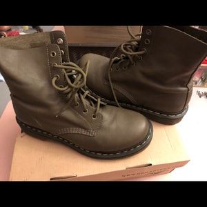 Olive green Dr. Martens. In great condition.